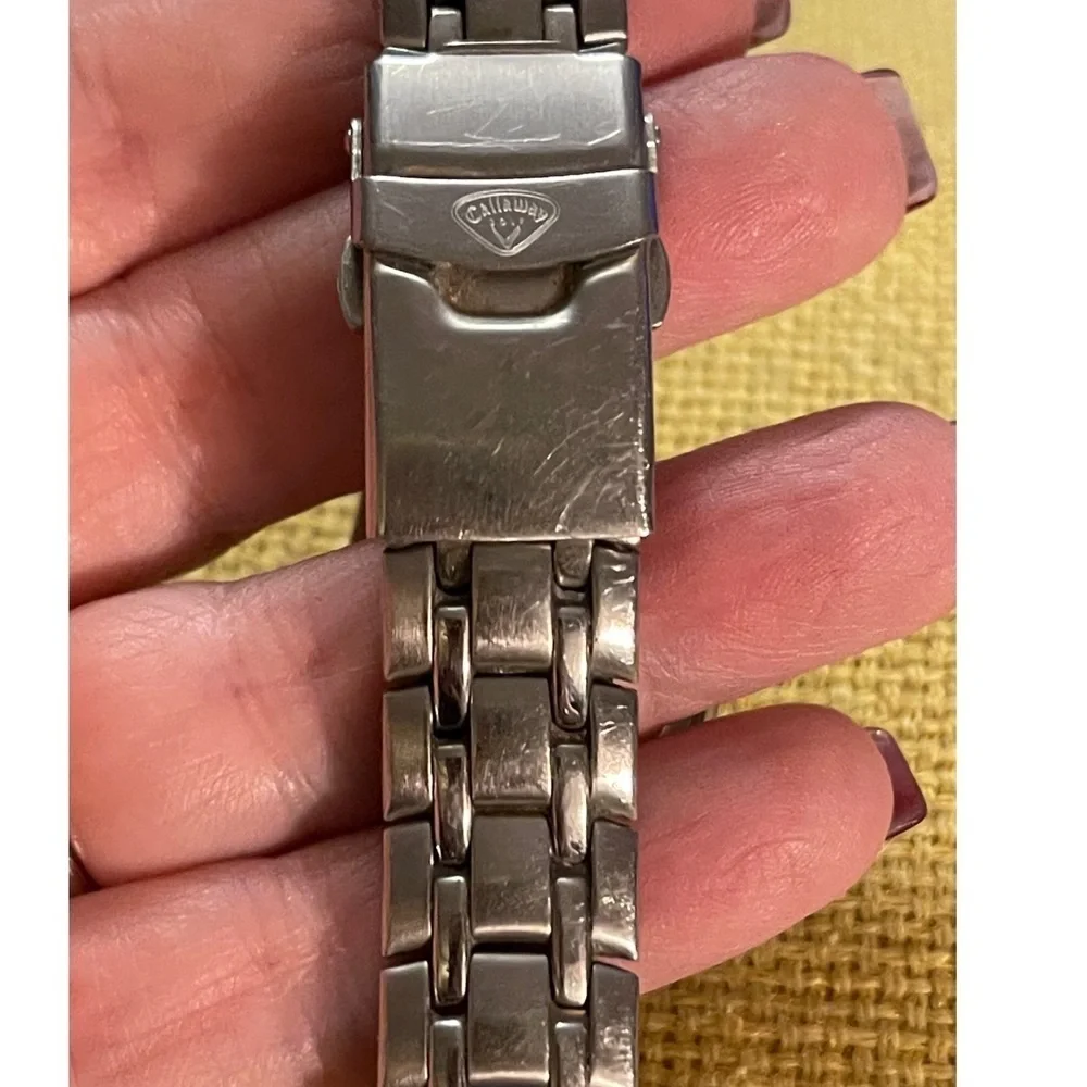 Callaway VINTAGE Golf Silver Tone Analog Stainless Steel Watch